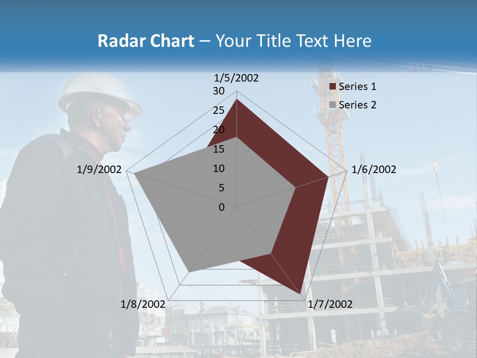 A Man Standing In Front Of A Construction Site PowerPoint Template