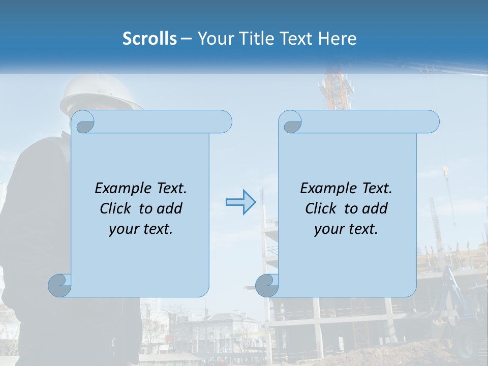 A Man Standing In Front Of A Construction Site PowerPoint Template