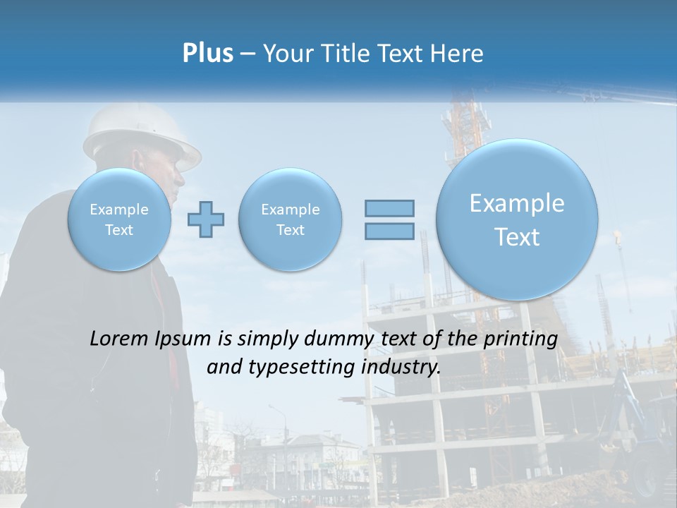 A Man Standing In Front Of A Construction Site PowerPoint Template