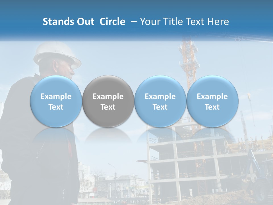 A Man Standing In Front Of A Construction Site PowerPoint Template