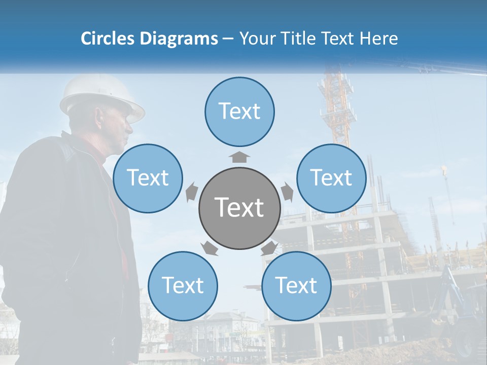 A Man Standing In Front Of A Construction Site PowerPoint Template