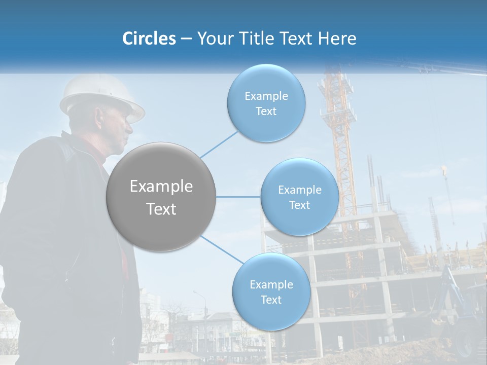 A Man Standing In Front Of A Construction Site PowerPoint Template