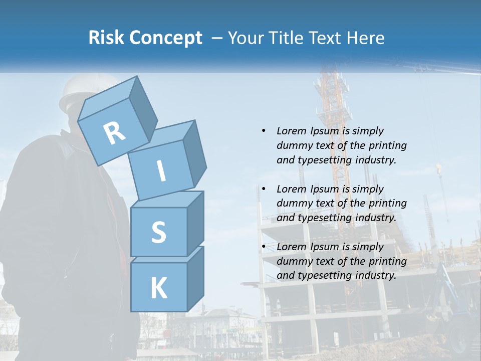 A Man Standing In Front Of A Construction Site PowerPoint Template
