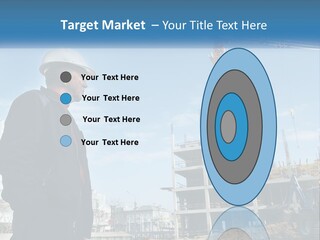 A Man Standing In Front Of A Construction Site PowerPoint Template