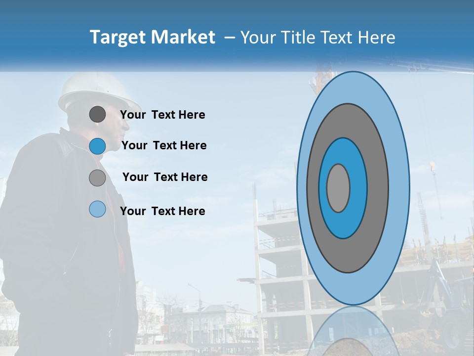 A Man Standing In Front Of A Construction Site PowerPoint Template