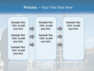 A Man Standing In Front Of A Construction Site PowerPoint Template