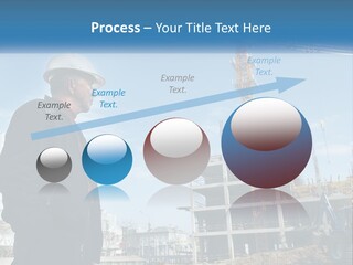 A Man Standing In Front Of A Construction Site PowerPoint Template