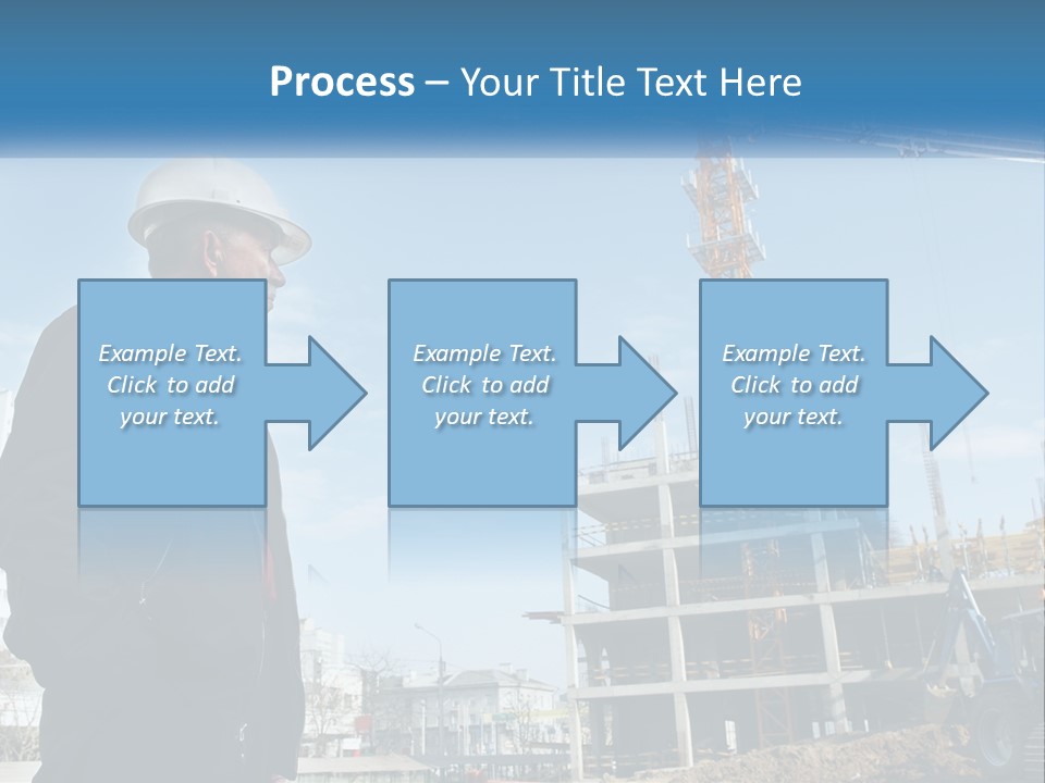 A Man Standing In Front Of A Construction Site PowerPoint Template
