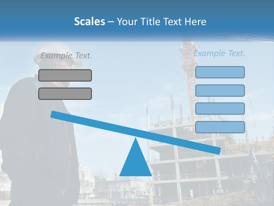 A Man Standing In Front Of A Construction Site PowerPoint Template
