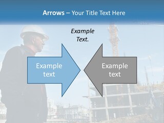A Man Standing In Front Of A Construction Site PowerPoint Template