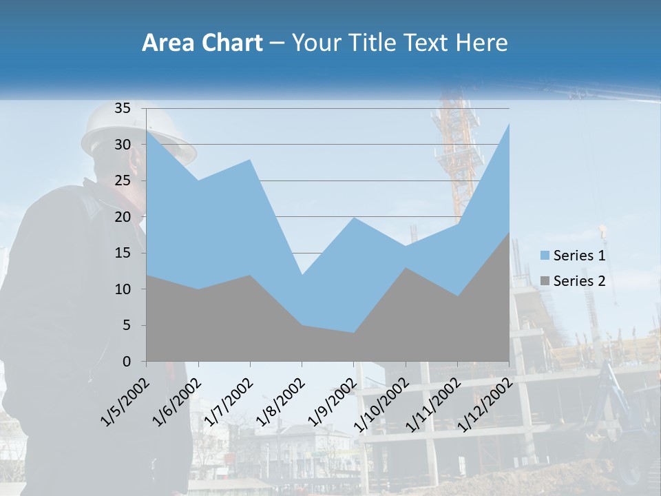A Man Standing In Front Of A Construction Site PowerPoint Template