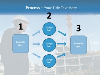 A Man Standing In Front Of A Construction Site PowerPoint Template