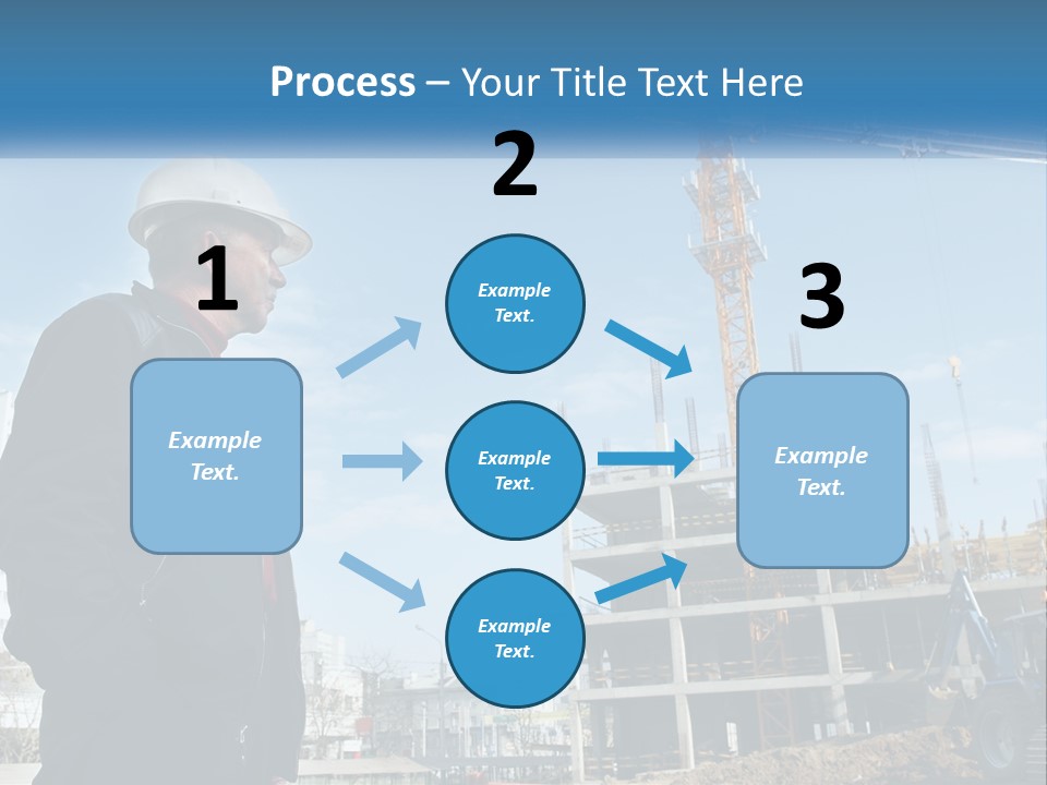 A Man Standing In Front Of A Construction Site PowerPoint Template