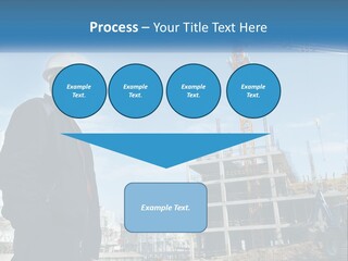 A Man Standing In Front Of A Construction Site PowerPoint Template