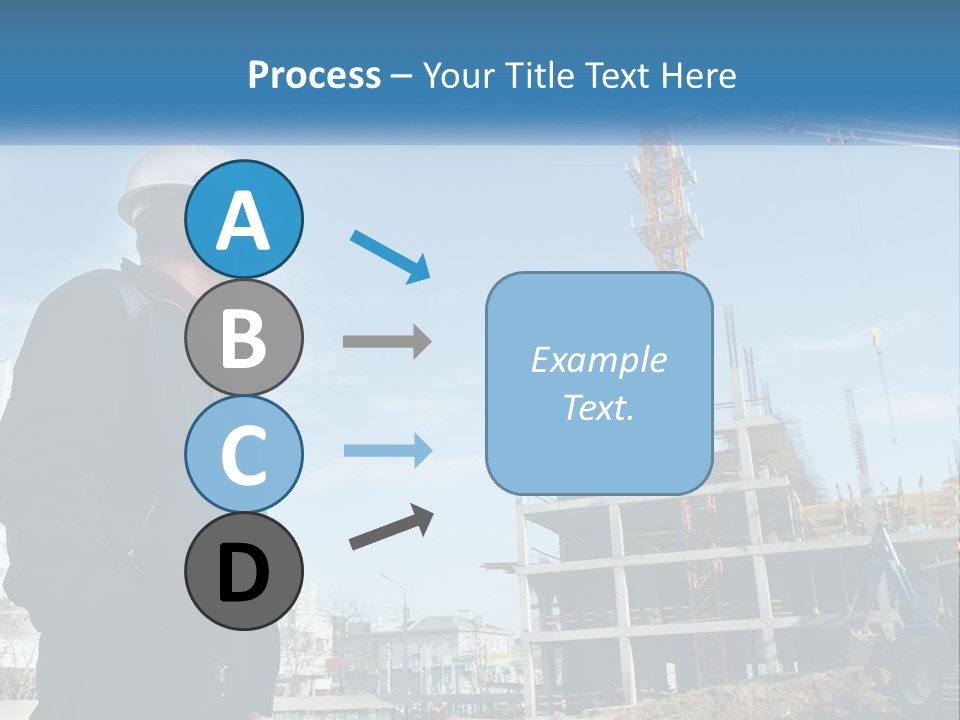 A Man Standing In Front Of A Construction Site PowerPoint Template