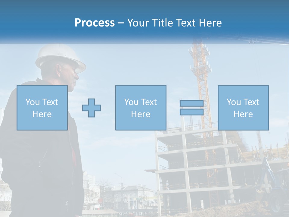 A Man Standing In Front Of A Construction Site PowerPoint Template