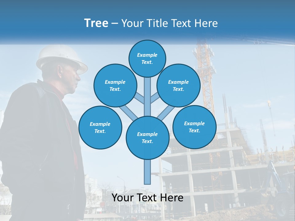 A Man Standing In Front Of A Construction Site PowerPoint Template