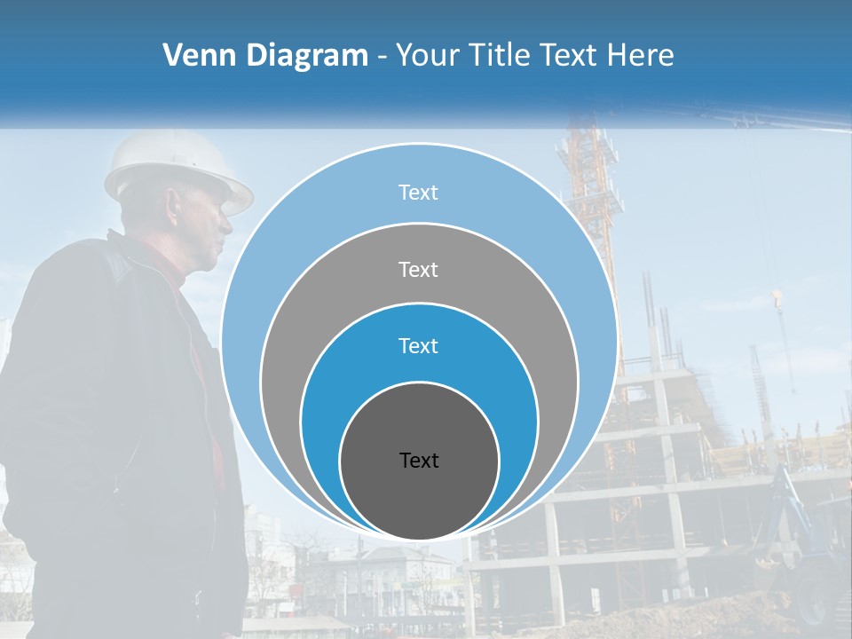A Man Standing In Front Of A Construction Site PowerPoint Template