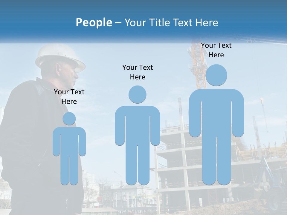 A Man Standing In Front Of A Construction Site PowerPoint Template