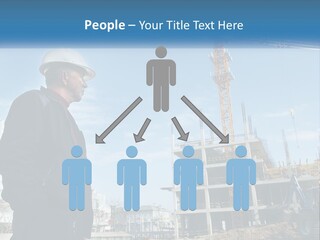 A Man Standing In Front Of A Construction Site PowerPoint Template