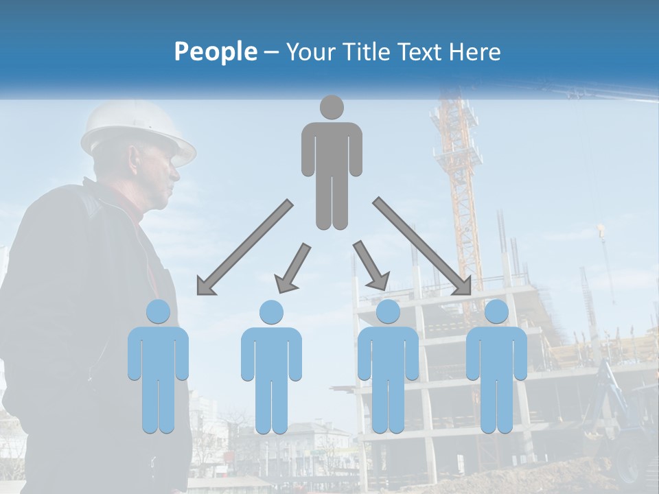 A Man Standing In Front Of A Construction Site PowerPoint Template