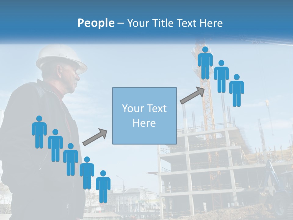 A Man Standing In Front Of A Construction Site PowerPoint Template