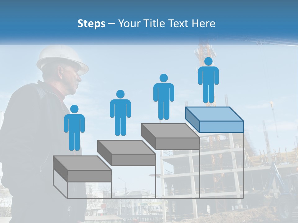 A Man Standing In Front Of A Construction Site PowerPoint Template