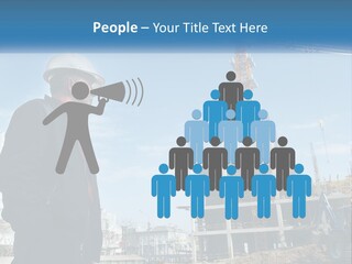 A Man Standing In Front Of A Construction Site PowerPoint Template