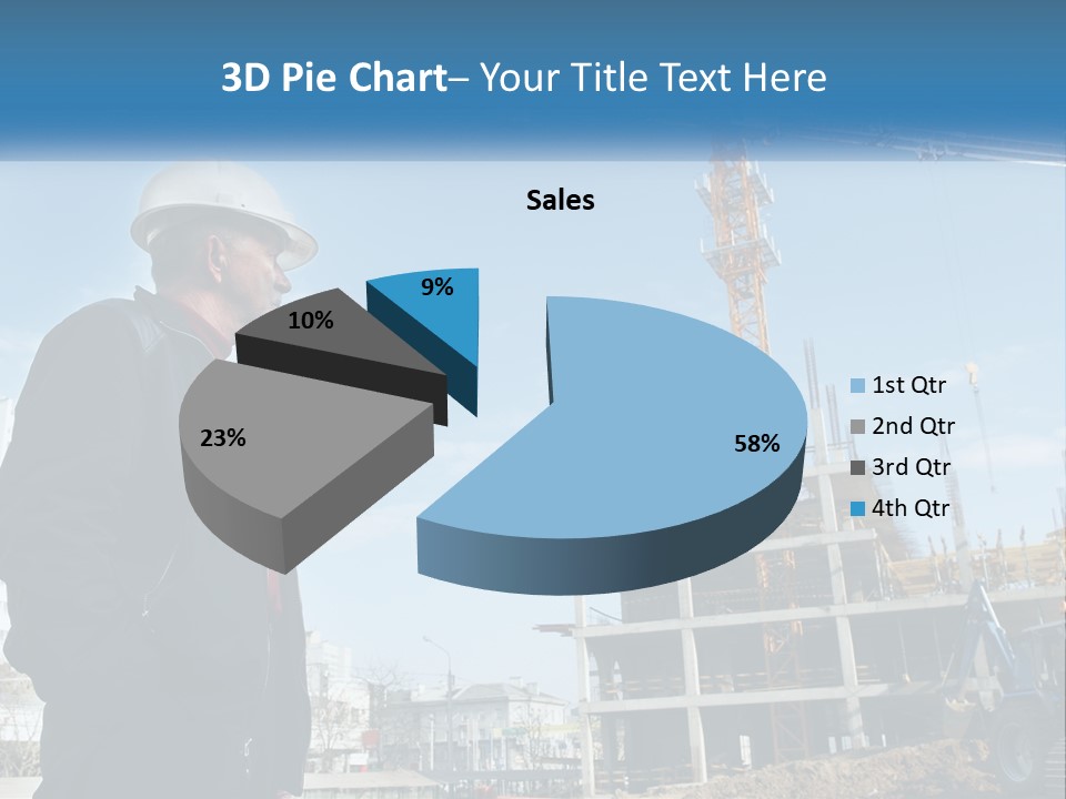 A Man Standing In Front Of A Construction Site PowerPoint Template
