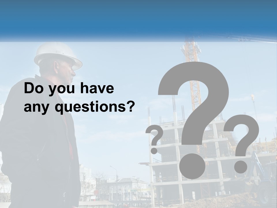 A Man Standing In Front Of A Construction Site PowerPoint Template