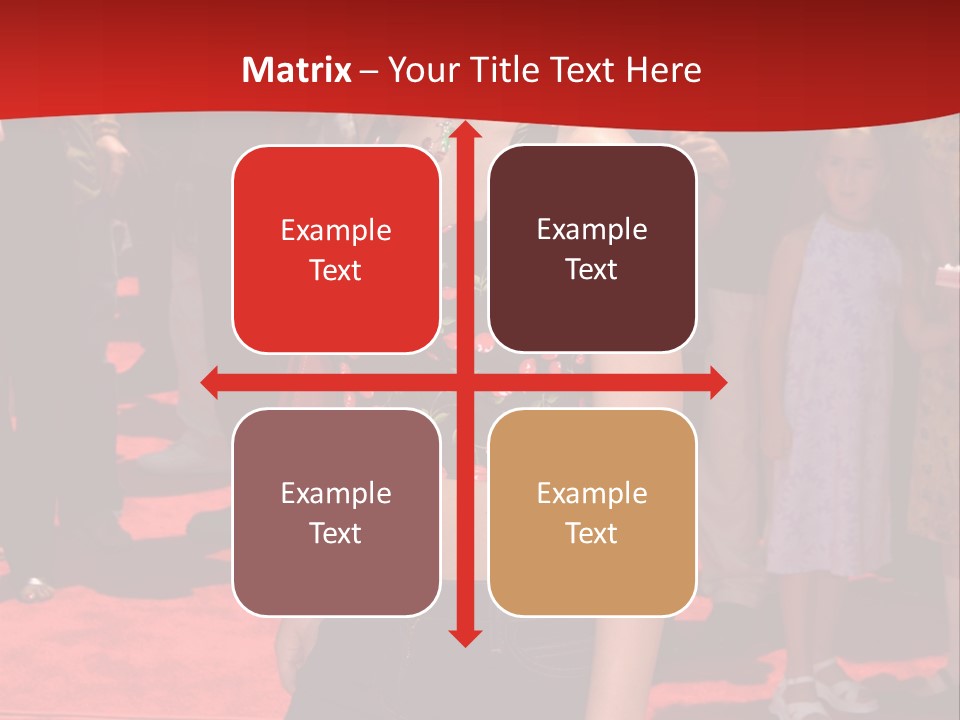 A Woman Standing On A Red Carpet In Front Of A Crowd PowerPoint Template