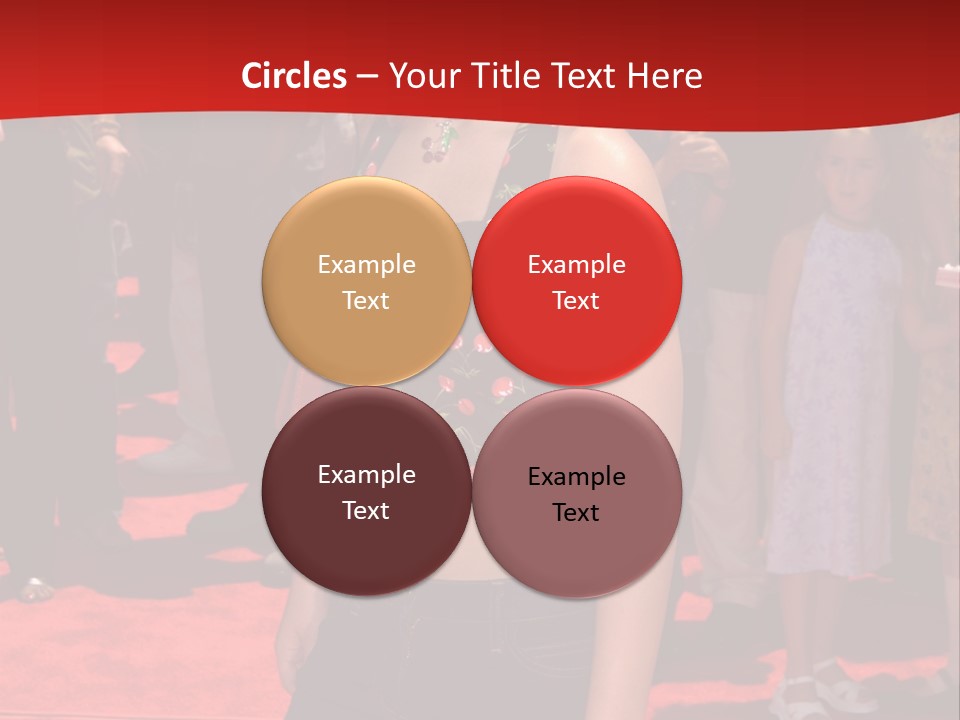 A Woman Standing On A Red Carpet In Front Of A Crowd PowerPoint Template