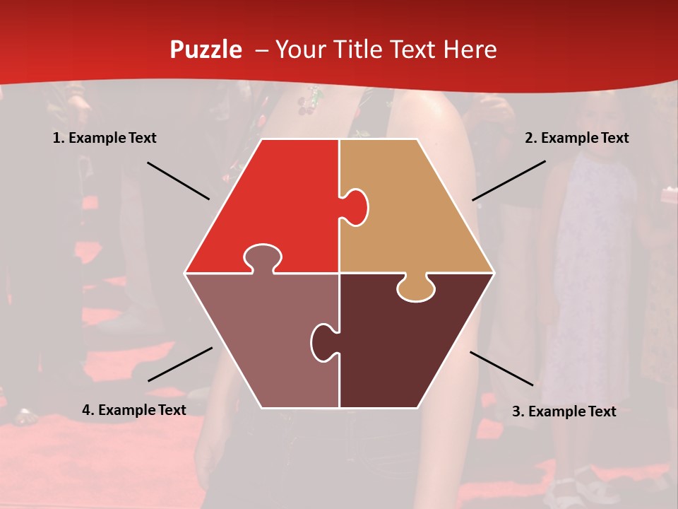 A Woman Standing On A Red Carpet In Front Of A Crowd PowerPoint Template