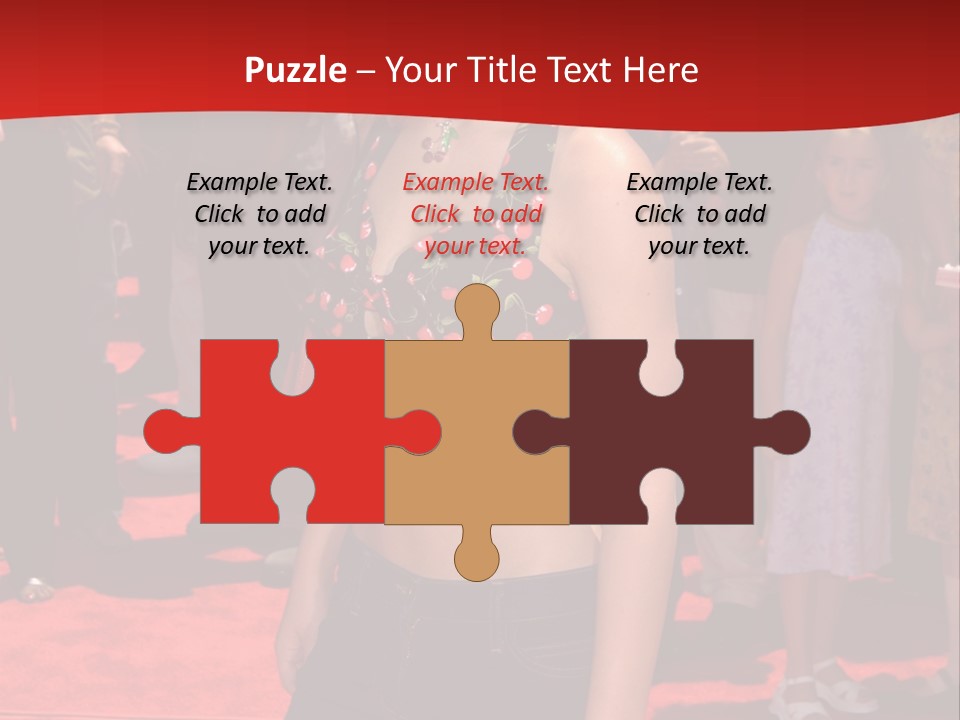 A Woman Standing On A Red Carpet In Front Of A Crowd PowerPoint Template