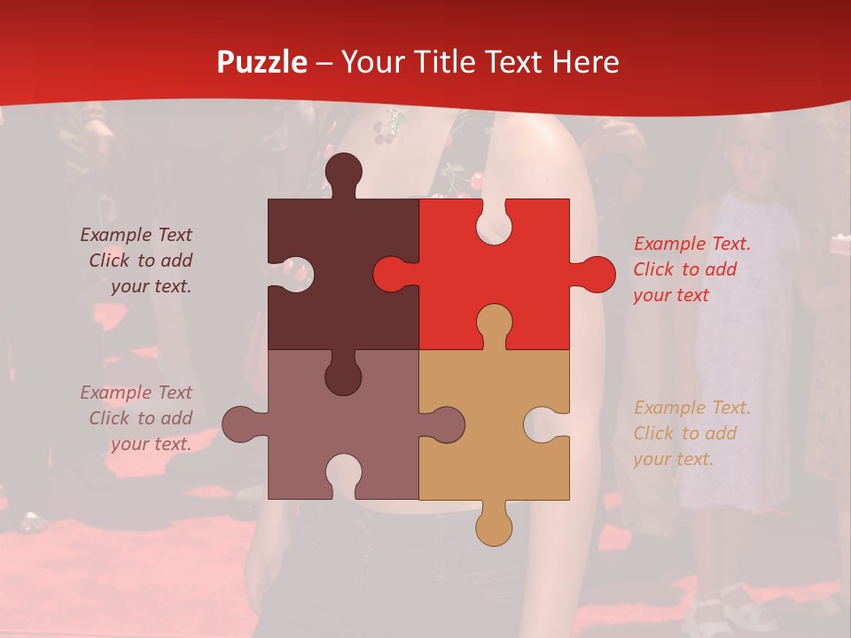 A Woman Standing On A Red Carpet In Front Of A Crowd PowerPoint Template