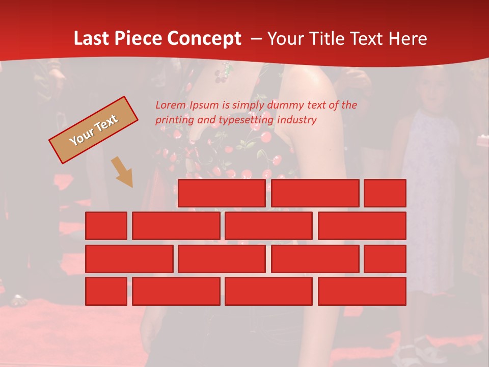 A Woman Standing On A Red Carpet In Front Of A Crowd PowerPoint Template