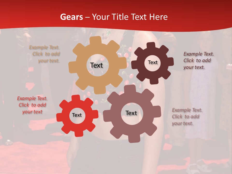 A Woman Standing On A Red Carpet In Front Of A Crowd PowerPoint Template