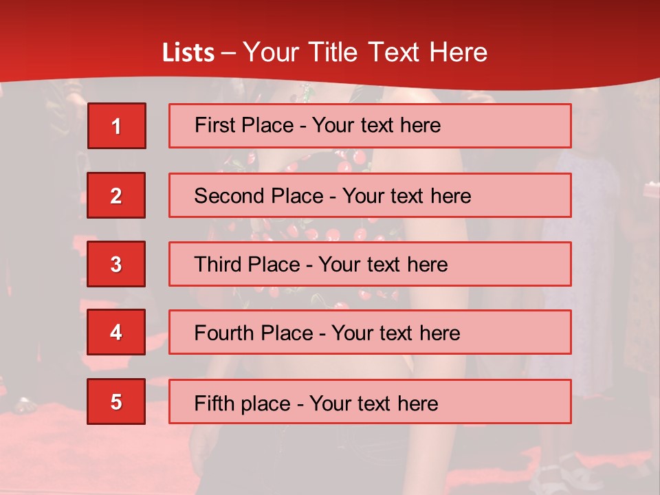 A Woman Standing On A Red Carpet In Front Of A Crowd PowerPoint Template