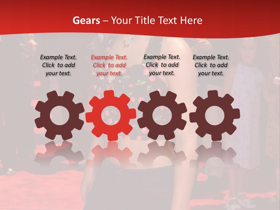 A Woman Standing On A Red Carpet In Front Of A Crowd PowerPoint Template