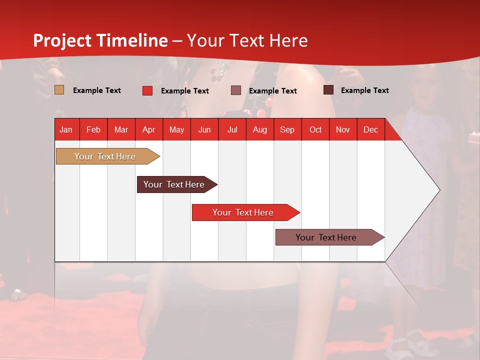 A Woman Standing On A Red Carpet In Front Of A Crowd PowerPoint Template