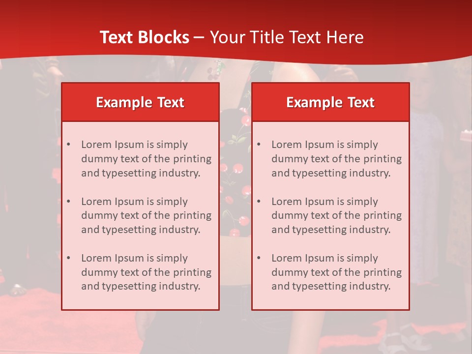 A Woman Standing On A Red Carpet In Front Of A Crowd PowerPoint Template