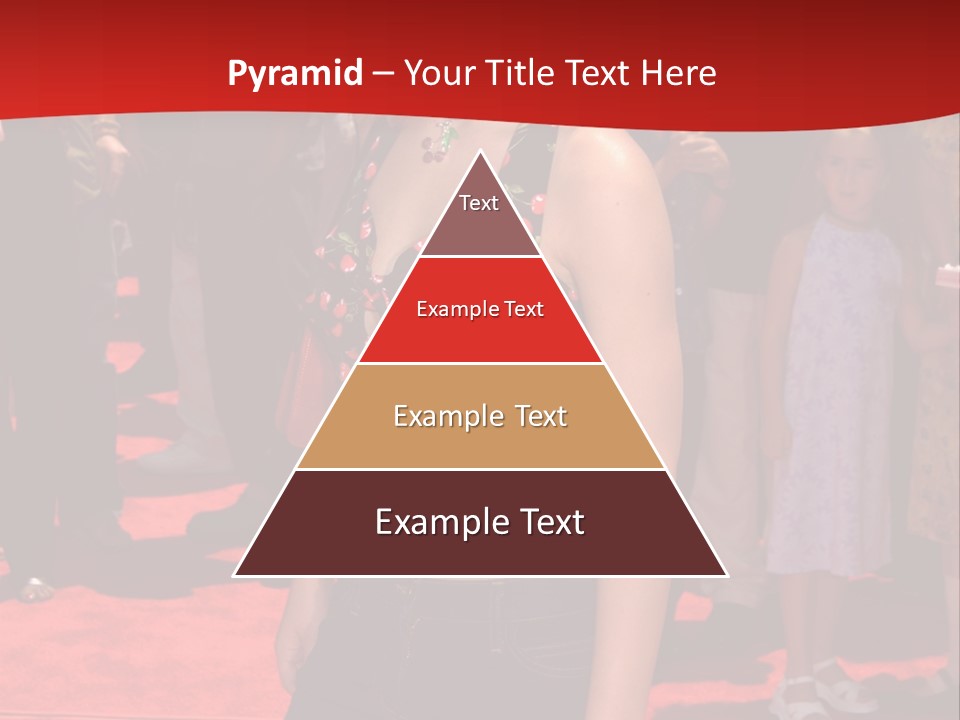 A Woman Standing On A Red Carpet In Front Of A Crowd PowerPoint Template