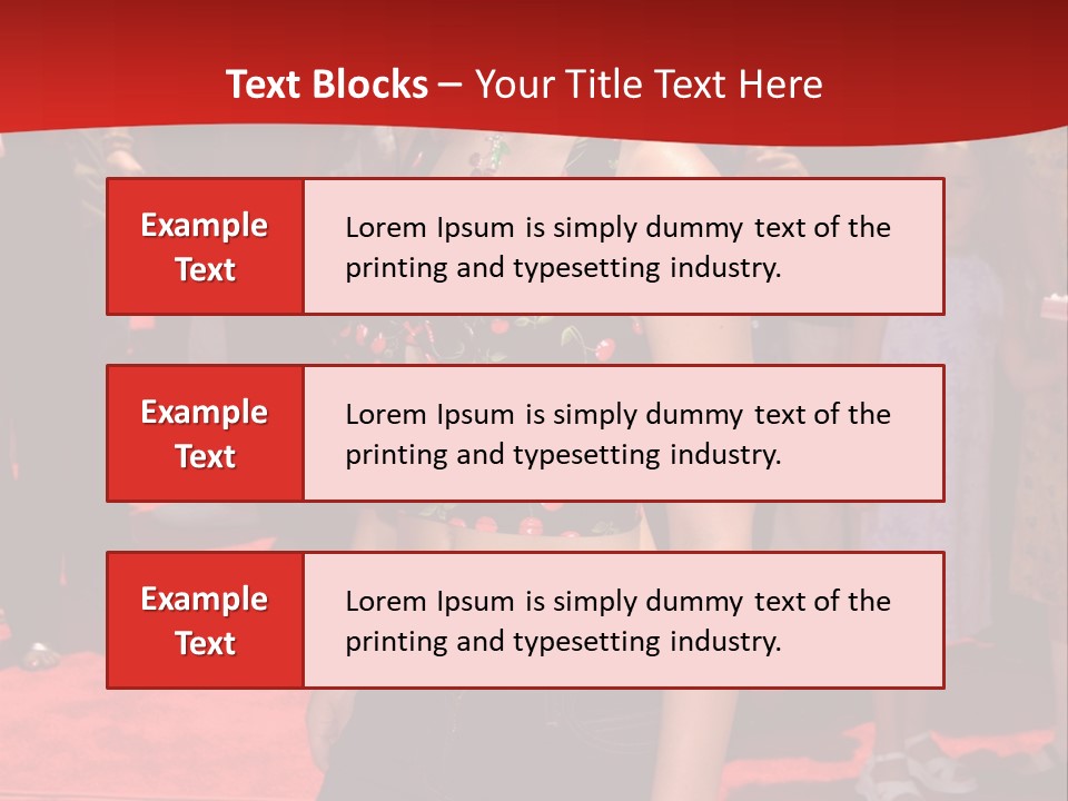 A Woman Standing On A Red Carpet In Front Of A Crowd PowerPoint Template