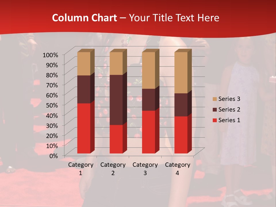 A Woman Standing On A Red Carpet In Front Of A Crowd PowerPoint Template
