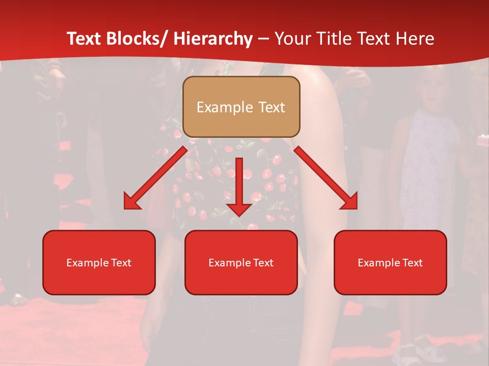 A Woman Standing On A Red Carpet In Front Of A Crowd PowerPoint Template