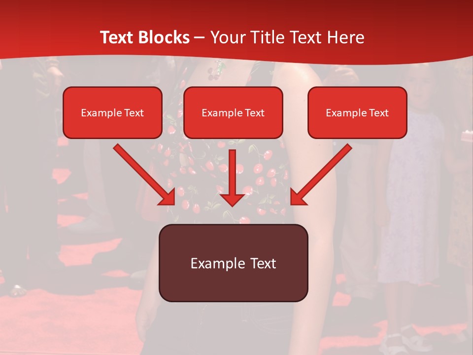 A Woman Standing On A Red Carpet In Front Of A Crowd PowerPoint Template