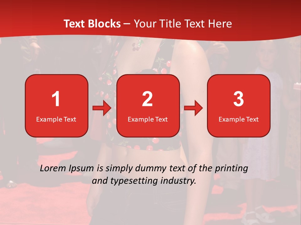 A Woman Standing On A Red Carpet In Front Of A Crowd PowerPoint Template