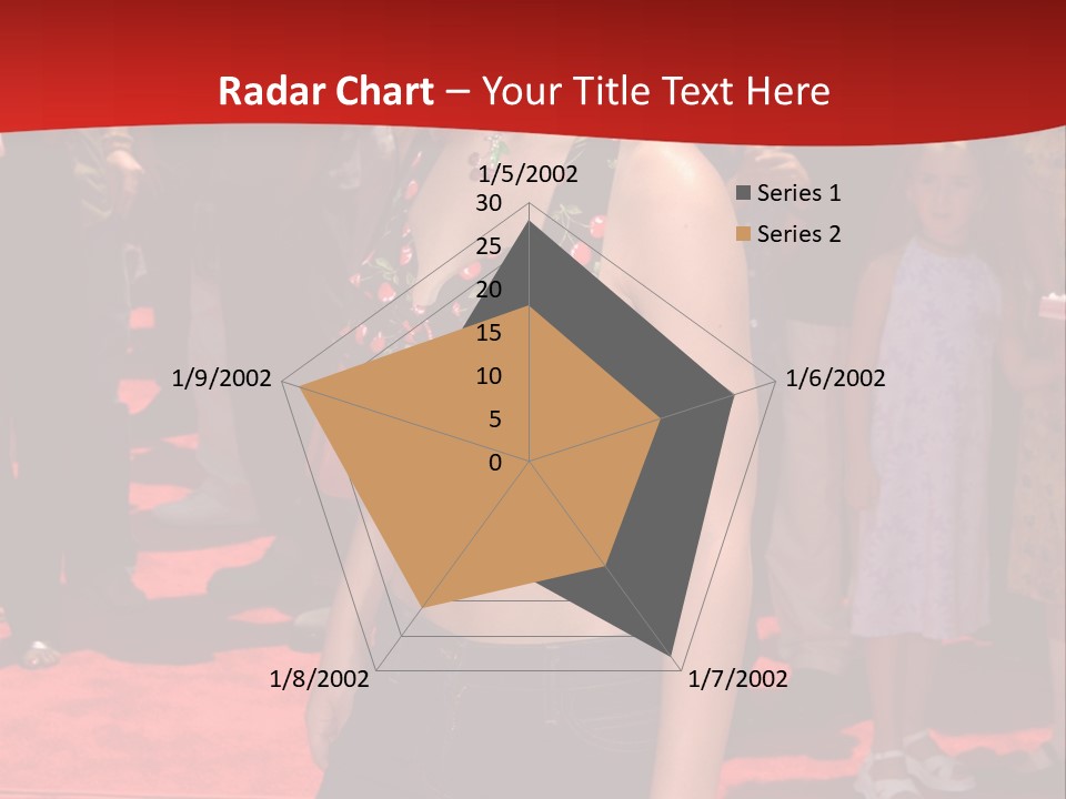 A Woman Standing On A Red Carpet In Front Of A Crowd PowerPoint Template