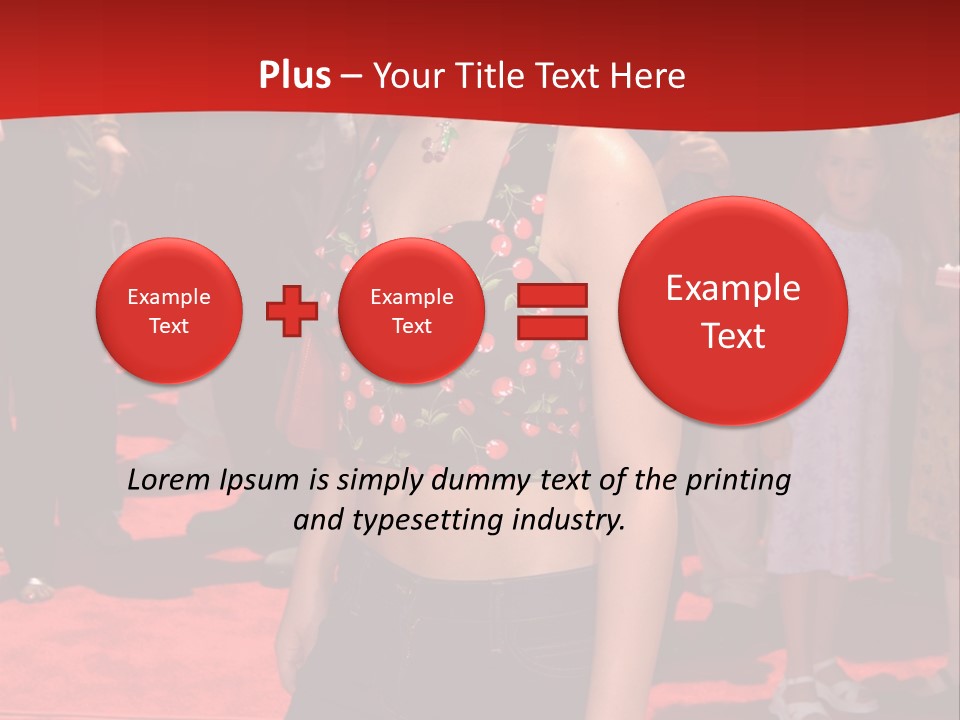 A Woman Standing On A Red Carpet In Front Of A Crowd PowerPoint Template