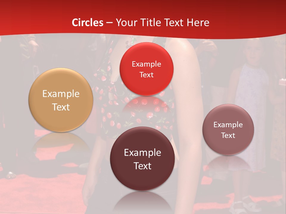 A Woman Standing On A Red Carpet In Front Of A Crowd PowerPoint Template